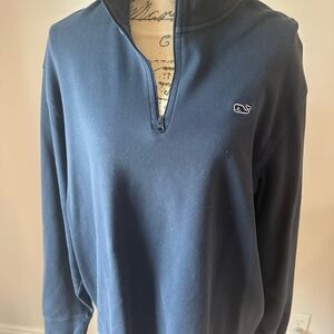 Vineyard Vines Men's Dark Blue Zip-Up Sweater